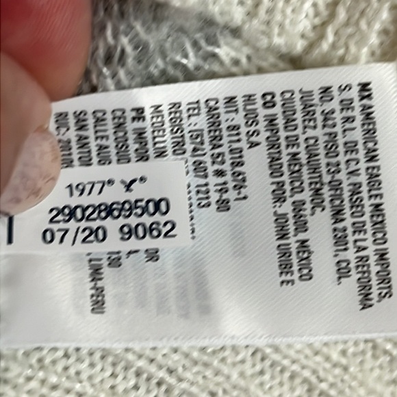 American Eagle Outfitters gray white cheetah print wool blend sweater - Picture 9 of 10